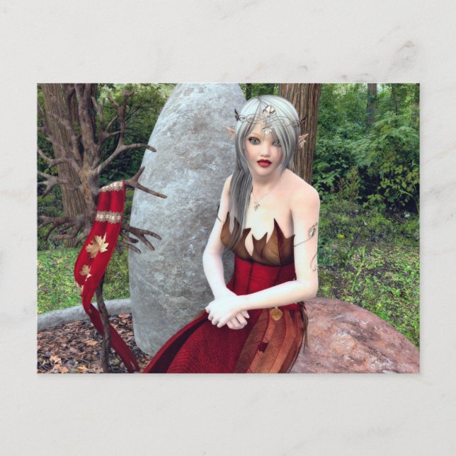 Postal de la Fantasía de la Princesa de Woodland (Anverso)