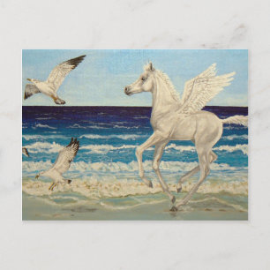 Postal de la Fantasía de las gaviotas de mar Pegas