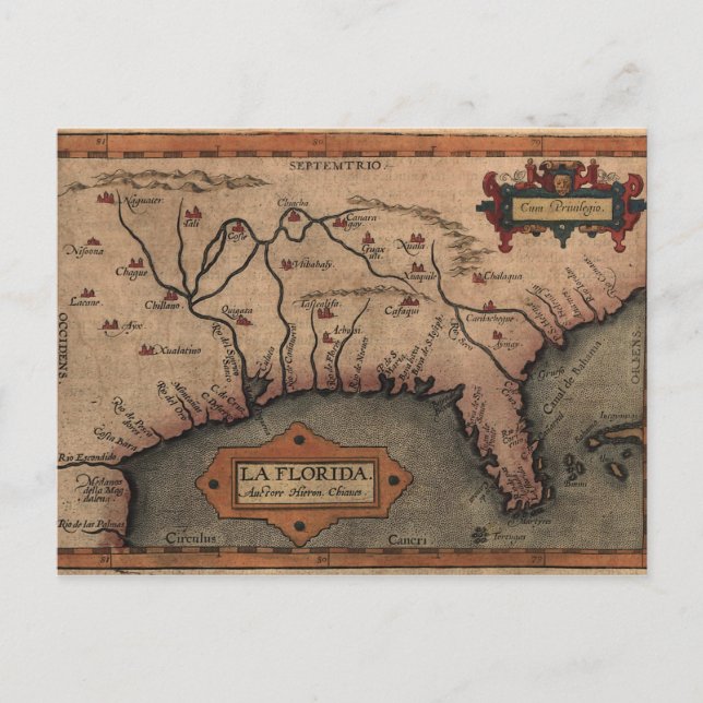 Postal de La Florida 1584 (Anverso)