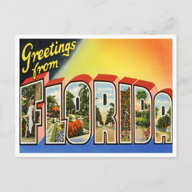 Postal de la Florida Vintage (Anverso)