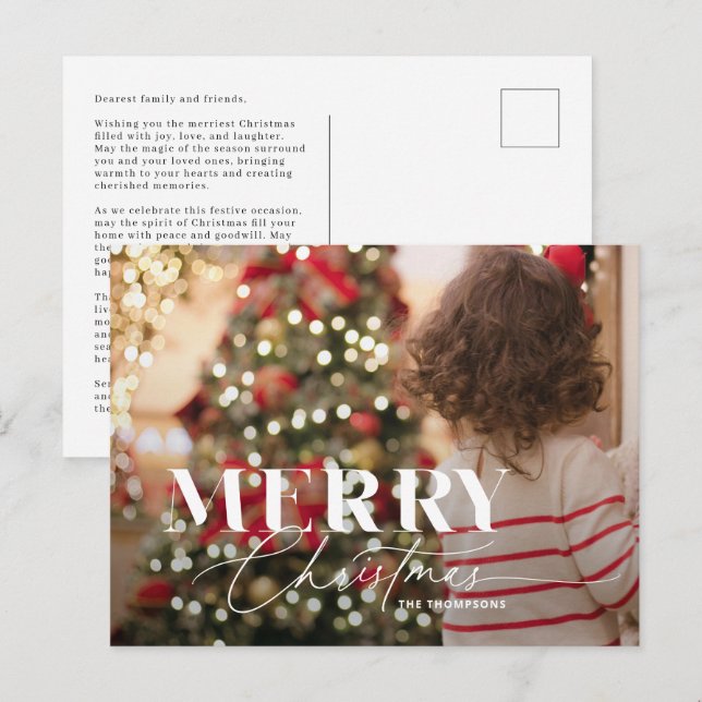 Postal de la foto de los Navidades del Serif Merry (Anverso / Reverso)