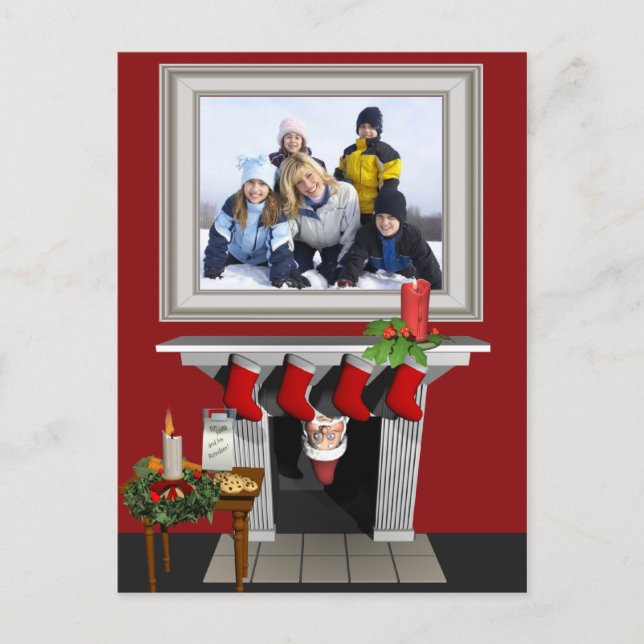 Postal de la foto del navidad (Anverso)