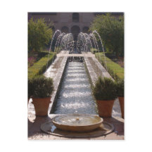 Postal de la fuente de Alhambra