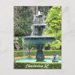 Postal de la Fuente del Jardín Charleston South Ca