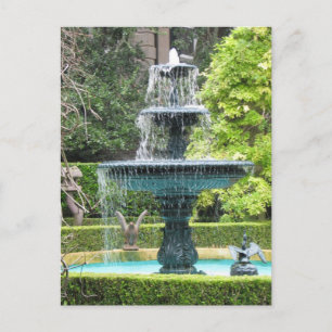 Postal de la Fuente del Jardín Charleston South Ca