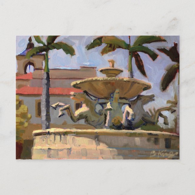 Postal de la Fuente Mizner Memorial (Anverso)