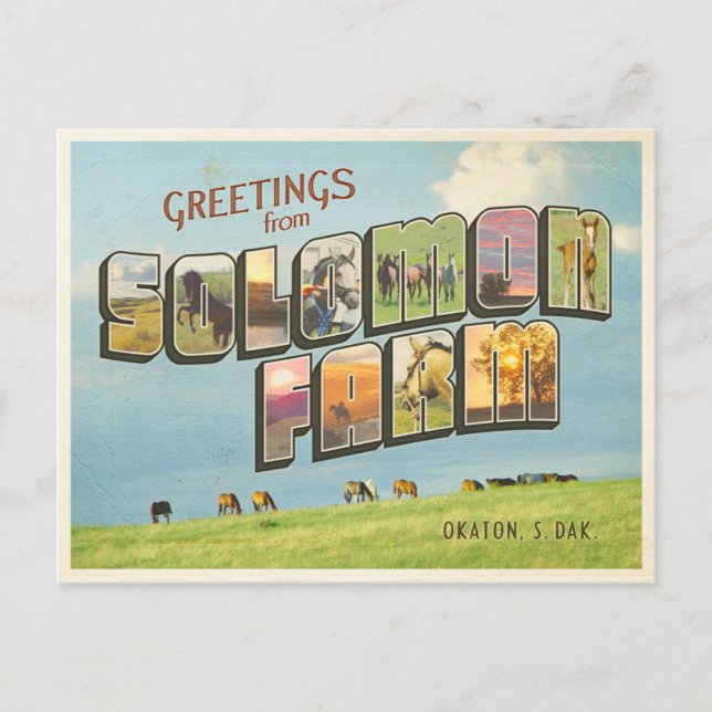 Postal de la granja Salomón (Anverso)