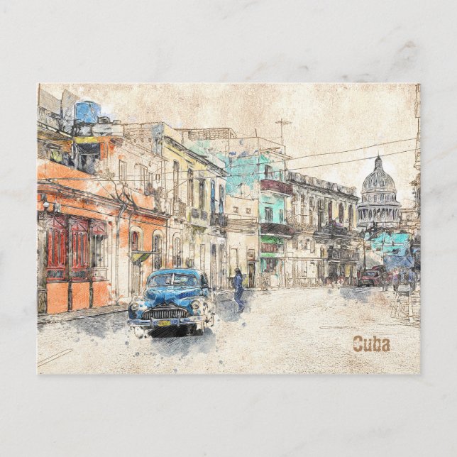 postal de La Habana, Cuba (Anverso)
