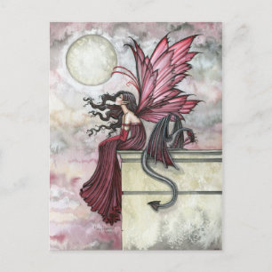 Postal de la hada Ruby Inquieta y el dragón