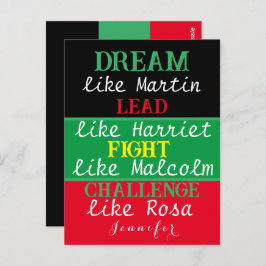 Postal de la historia negra BLM legada negra