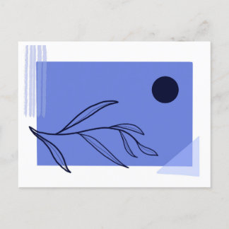postal de la hoja minimalista