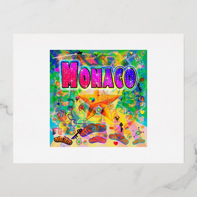 postal de la Hora de la Epoch de Mónaco (Anverso)