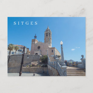 Postal de la iglesia de Sitges