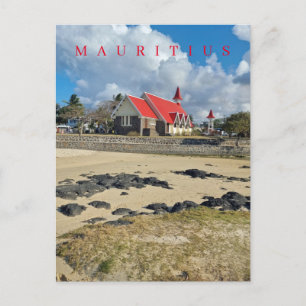 postal de la iglesia roja de Mauricio