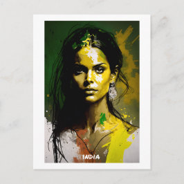 Postal de la India - Colección del mundo de las mu