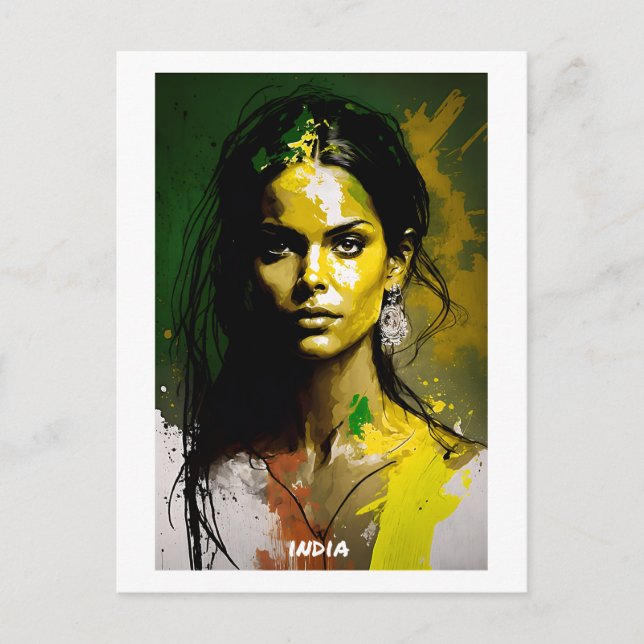 Postal de la India - Colección del mundo de las mu (Anverso)