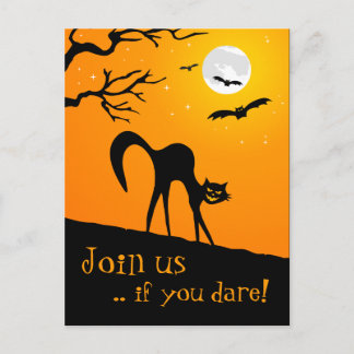 postal de la invitación a la fiesta de Halloween