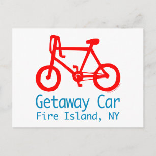 Postal de la Isla de Fuego Bicicleta
