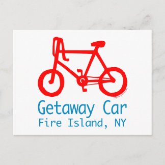 Postal de la Isla de Fuego Bicicleta