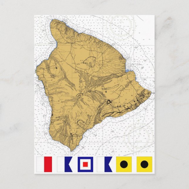postal de la Isla de Hawái (Anverso)
