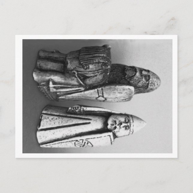 postal de la Isla de Lewis Chessmen (Anverso)