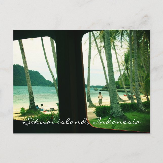 Postal de la isla de Sikuai (Anverso)