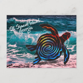 postal de la isla de Simons