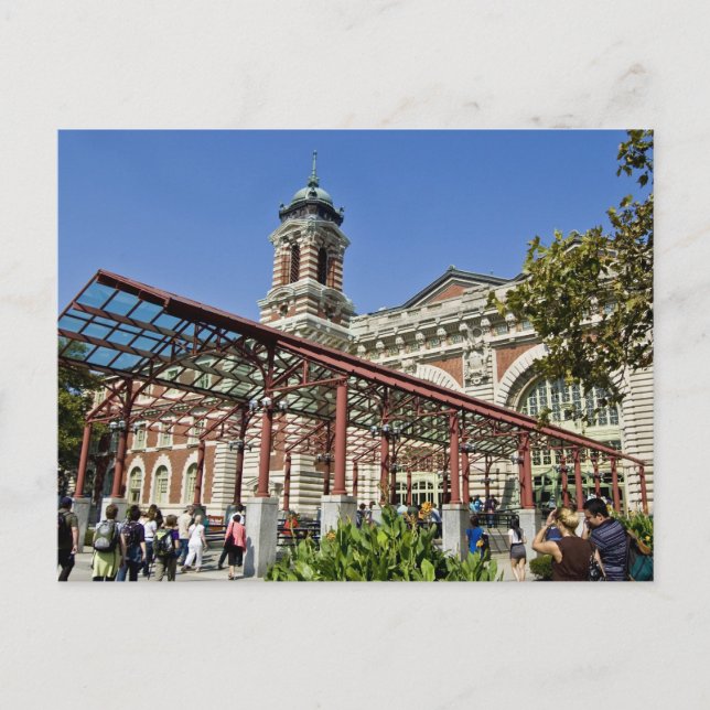 postal de la isla ellis (Anverso)