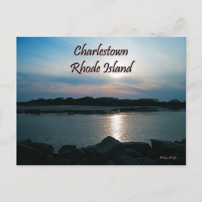 Postal de la isla Rhode de Charlestown (Anverso)