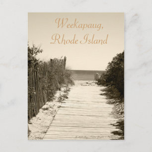 Postal de la isla Rhode de Weekapaug