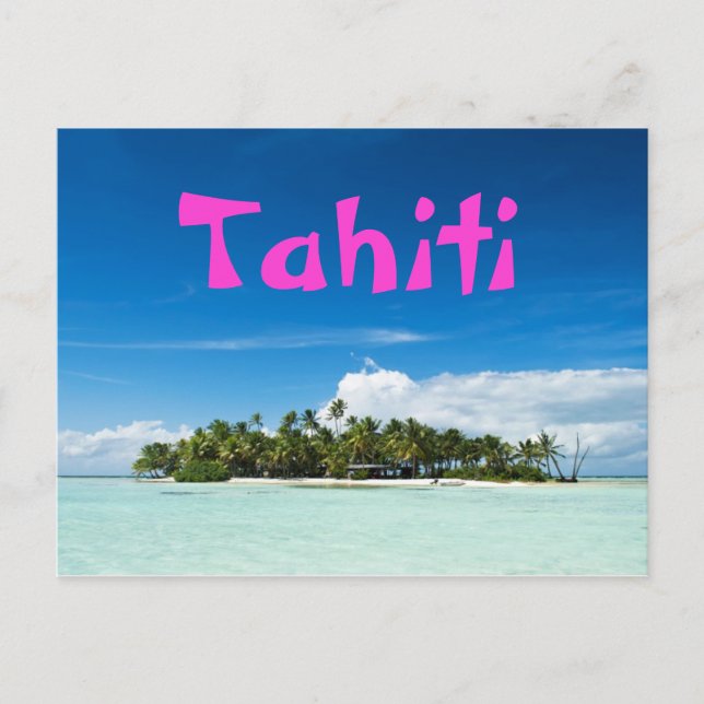 Postal de la isla Tahiti (Anverso)