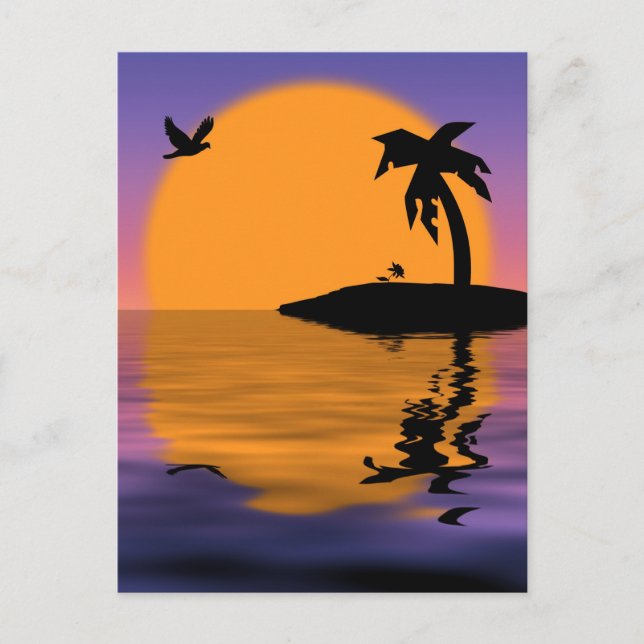 Postal de la Isla Tropical (Anverso)