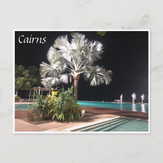 postal de la laguna de árboles de cairns (Anverso)