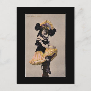 Postal de la lata victoriana puede chica