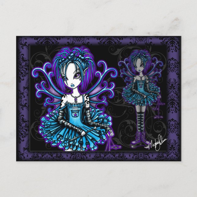Postal de la libélula del punk (Anverso)