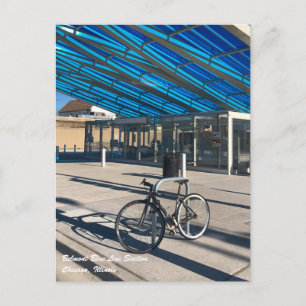 Postal de la línea azul de Belmont Chicago