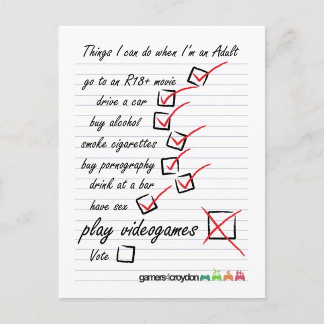 Postal de la lista de control (Anverso)