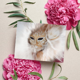 Postal De La Máscara De Carnaval Veneciana De Mist