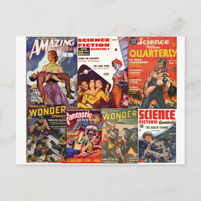 postal de la mezcla clásica de ciencia ficción (Anverso)