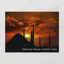 postal de la Mezquita de Suleymaniye en Turquía