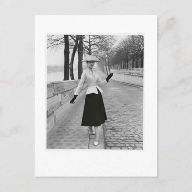 postal de la moda de los años 50 (Anverso)