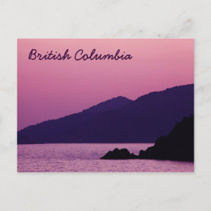 postal de la montaña púrpura de Columbia Británica