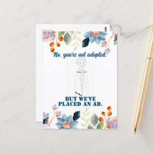 Postal de la mujer de arte de la divertida línea s