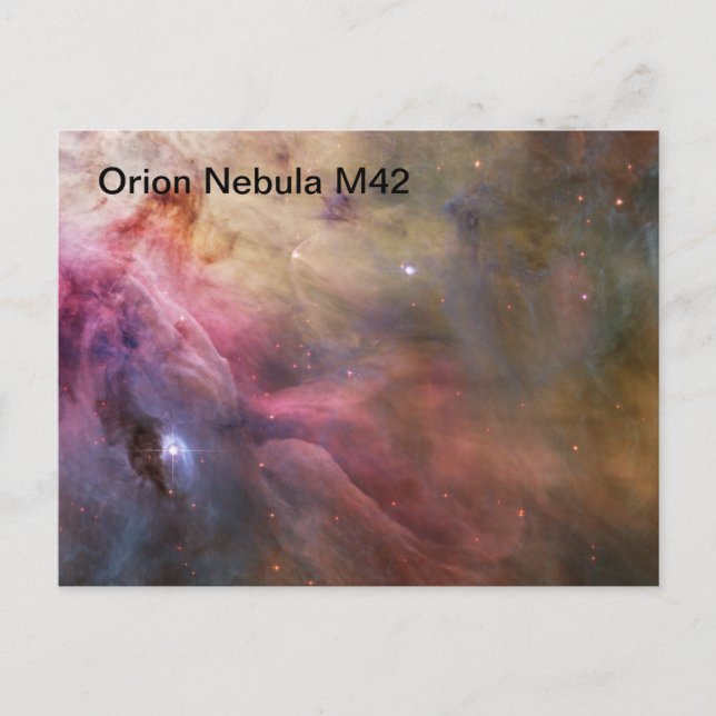 postal de la nebulosa de Orión (Anverso)