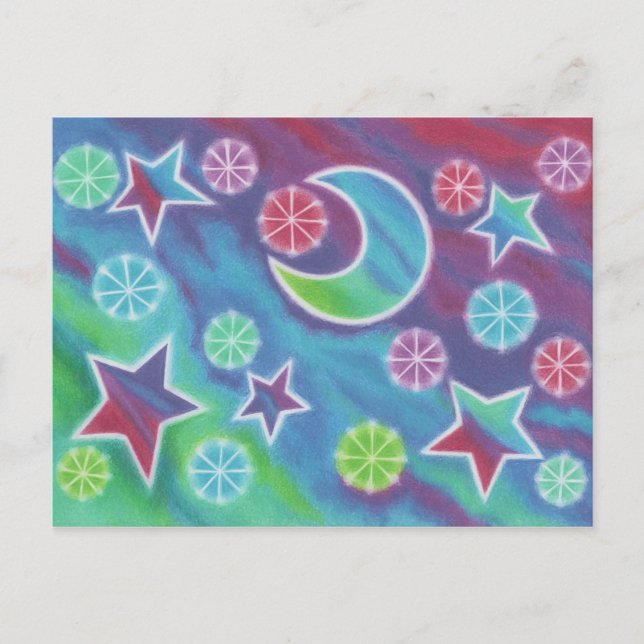 postal de la noche brillante (Anverso)