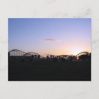 Postal de la noche de Roller Coaster Sunset