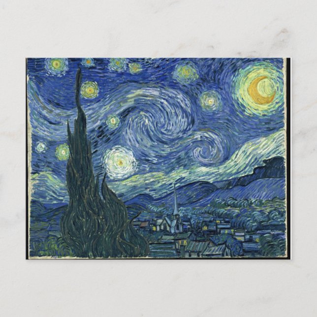 Postal de la noche estrellada de Van Gogh (Anverso)