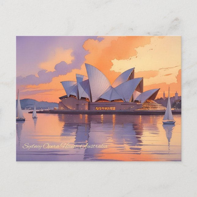 Postal de la Ópera de Sydney (Anverso)