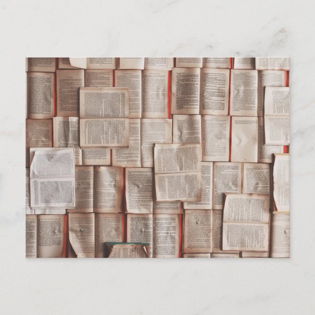 Postal de la página del libro, postal del libro (Anverso)