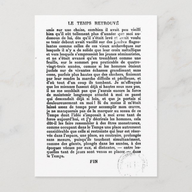 postal de la página final (Anverso)